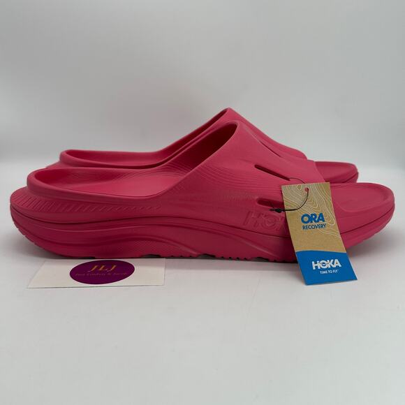 Hoka One One Mens Ora Recovery Slide 3 Slip On Comfort Sandals Raspberry Size 12 - Picture 1 of 12